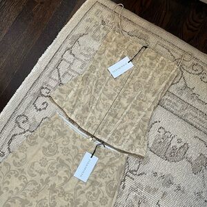 WEWOREWHAT Midi Skirt & Peplum Corset Set